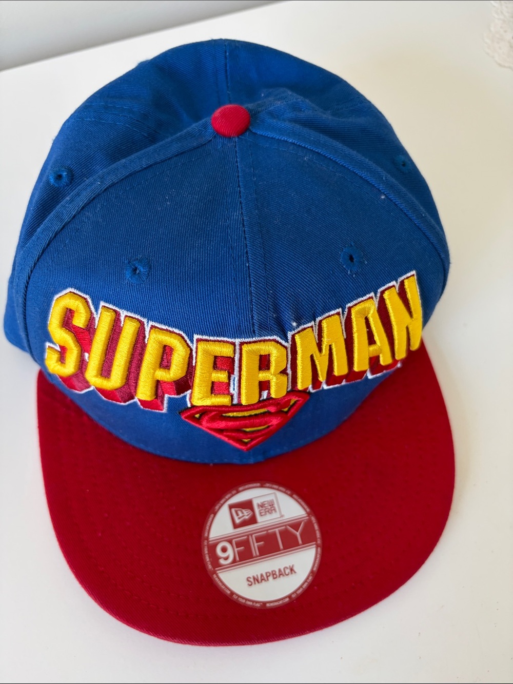 Blue and Red Superman Snapback Hat